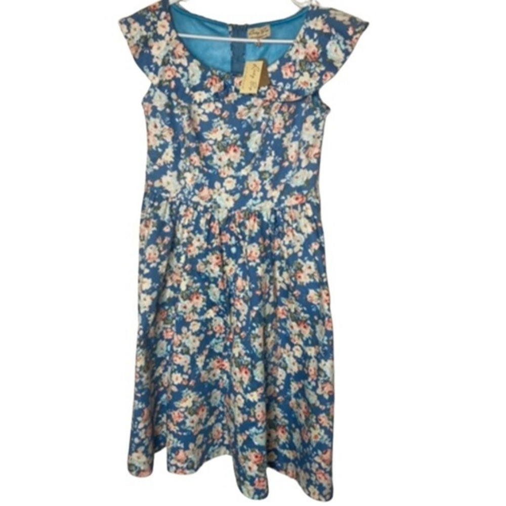 Lindy Bop Retro Vintage Inspired Floral Swing Dress